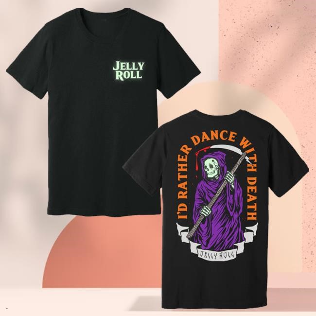 Jelly Roll Official Merch Limited Edition Glow In The Dark Reaper T-Shirt