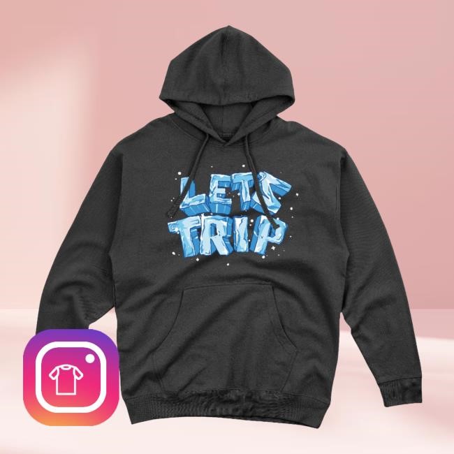 Sturniolo Clothing Merch Store Let's Trip Ice Hoodie - Black Crewneck Sweatshirt